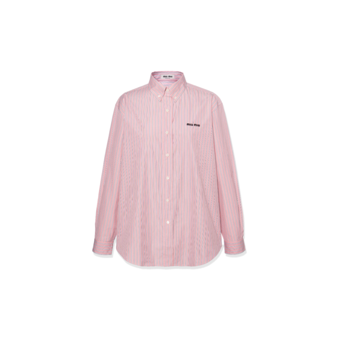 M1v M1v pink striped cotton poplin shirt mk2007